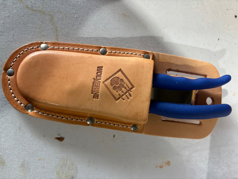 Professional grade pruners with leather holster